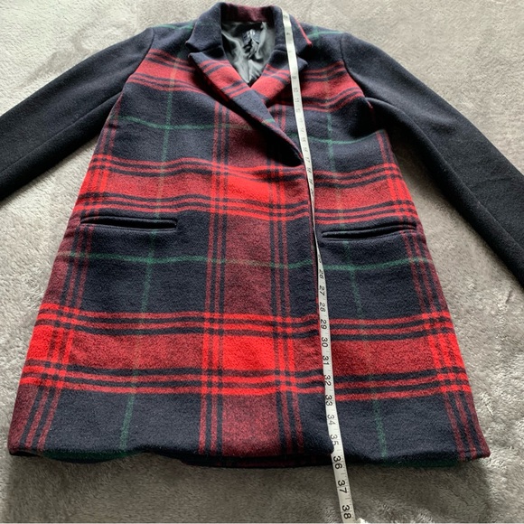 Gap red plaid lined driving coat - Picture 11 of 16
